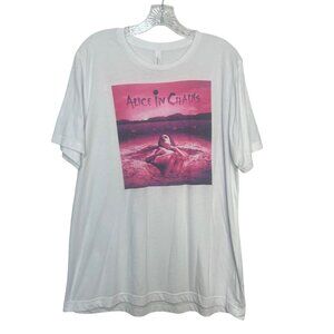 Alice In Chains Dirt Graphic T-Shirt Bella + Canvas White Size XL